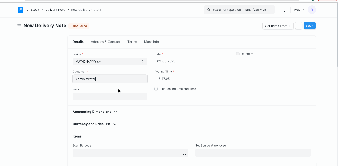 manually-create-serial-no-outward