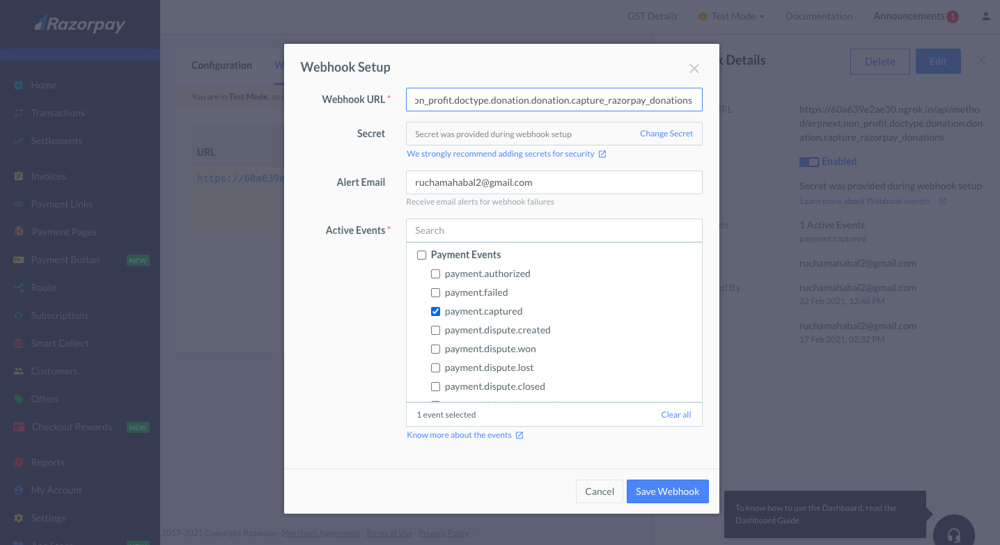 Donation Webhook